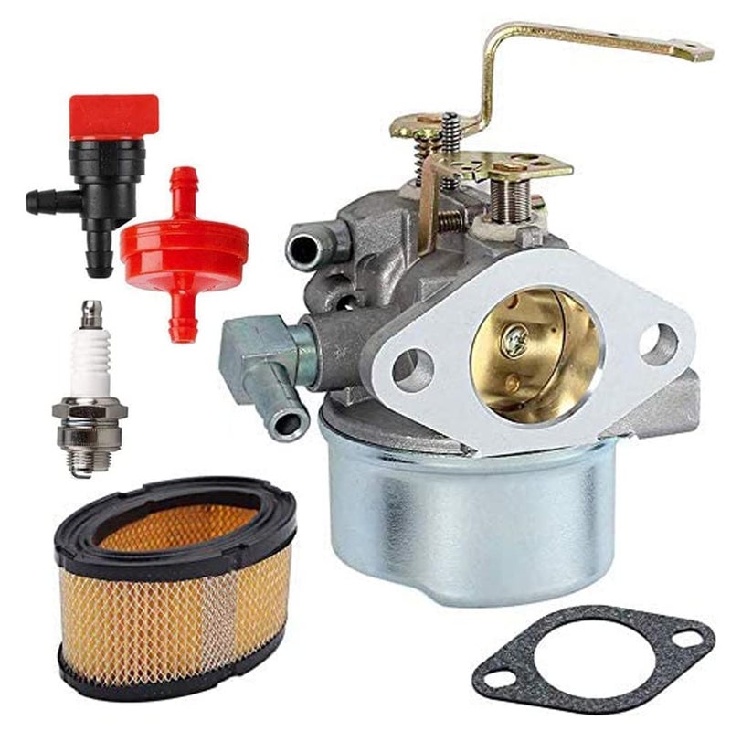 DFuerdivn 640152 Carburetor for Tecumseh 640152A 640023 640051 640140 640260B HM80 HM90 HM100 8hp -10hp Tecumseh engine Coleman PowerMate 5000 watt generator Carb with Air Filter Spark Plug kit - Image 1